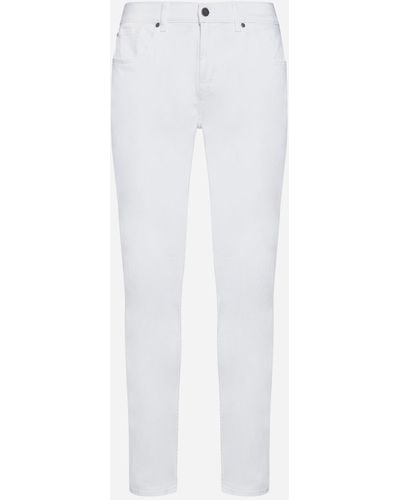 7 For All Mankind Slimmy Tapered Luxe Performance Jeans - White