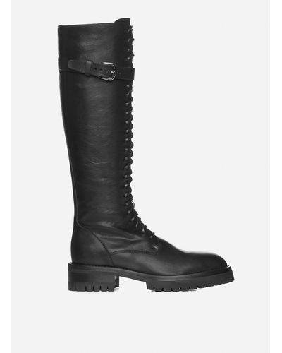 Ann Demeulemeester Lijsbet Leather Boots - Black