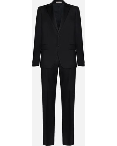 Valentino Wool-blend Slim-fit Tuxedo - Black