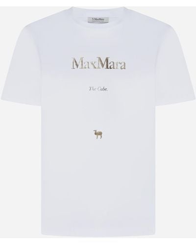Max Mara Quieto Logo Cotton T-shirt - White