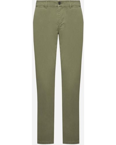7 For All Mankind Slimmy Chino Trousers - Green