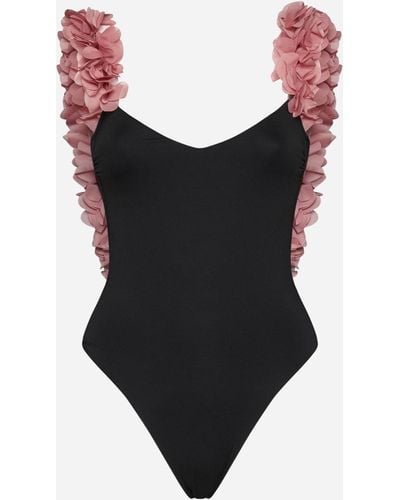 LaRevêche Amira Frills Swimsuit - Black