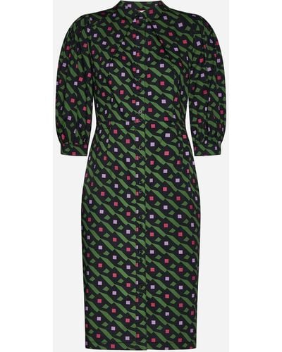 Diane von Furstenberg Perla Print Cotton Dress - Green