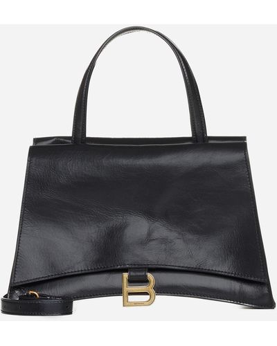 Balenciaga Crush S Leather Bag - Black