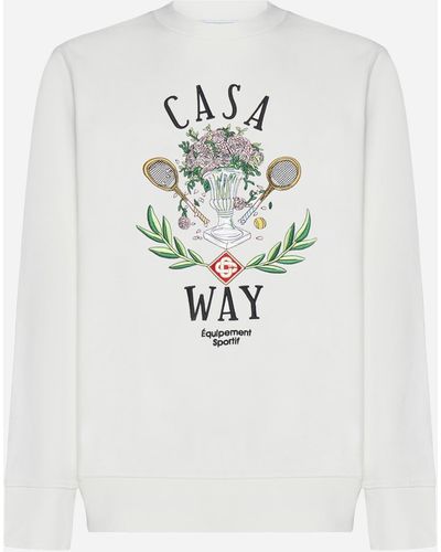 Casablancabrand Casa Way Cotton Sweatshirt - White