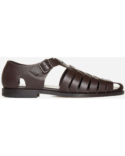 Tagliatore Leather Sandals - White