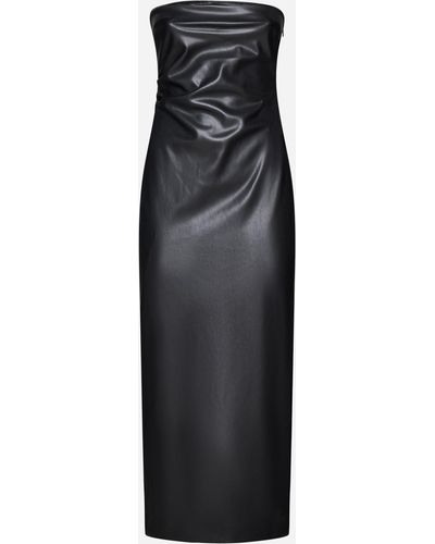 Blanca Vita Aglao Faux Leather Bustier Dress - Black