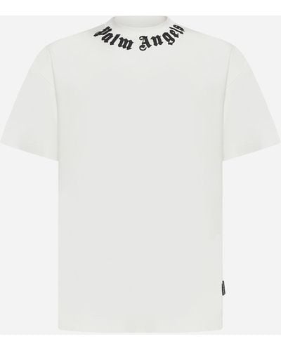 Palm Angels Logo Cotton T-shirt - White