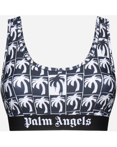 Buy Palm Angels Zebra-print Sports Bra - Purple At 50% Off