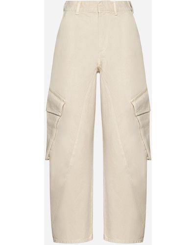 JW Anderson Twisted Cotton Cargo Pants - Natural