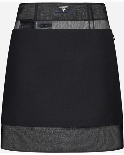 Prada Crinoline Mini Skirt - Black