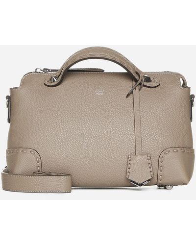 Fendi By The Way Leather Medium Bag - Natural