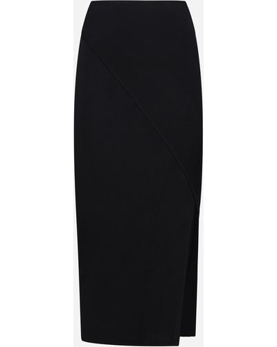 Diane von Furstenberg Archer Viscose Midi Skirt - Black