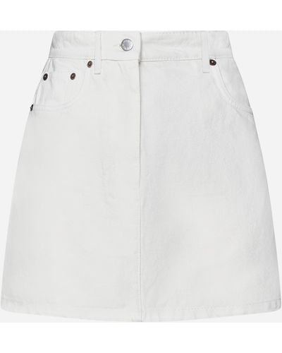 Prada Denim Miniskirt - White