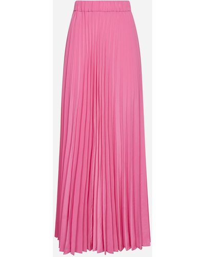 P.A.R.O.S.H. Potery Pleated Maxi Skirt - Pink