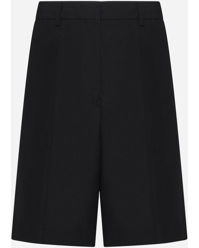 Totême Wool-blend Tailored Shorts - Black
