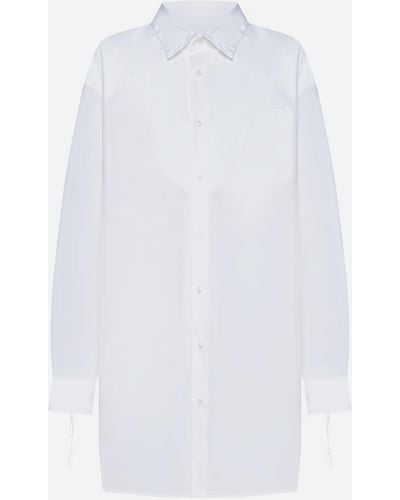 Maison Margiela Cotton Shirt Dress - White