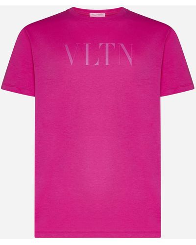 Valentino Garavani Logo Cotton T-shirt - Pink