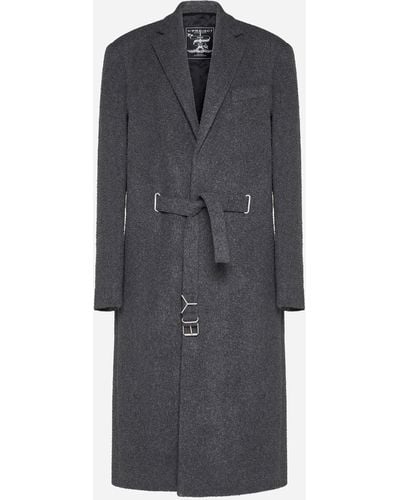 Y. Project Belted Wool-blend Coat - Grey