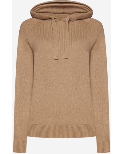 Max Mara Virgola Cashmere Hooded Sweater - Natural