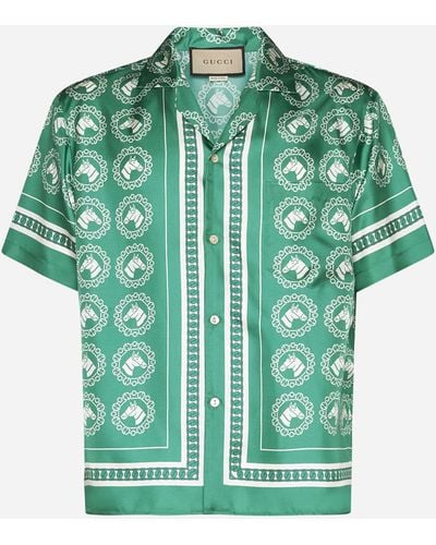 Gucci Bowling Aloha Shirt - Green