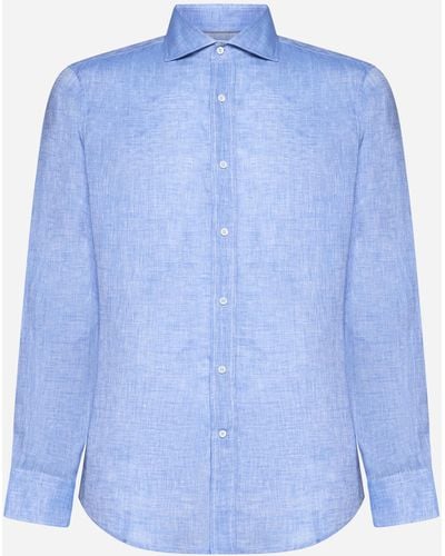 Brunello Cucinelli Linen Shirt - Blue