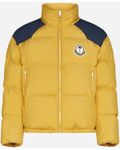 8 MONCLER PALM ANGELS Nevis Short Down Jacket - Yellow