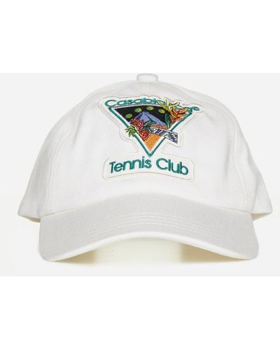 Casablancabrand Tennis Club Icon Cotton Baseball Cap - White