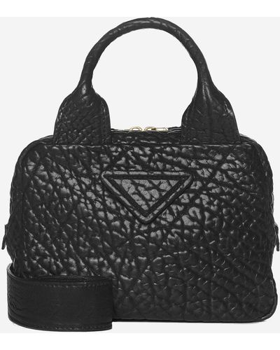 Prada Leather Satchel Bag - Black