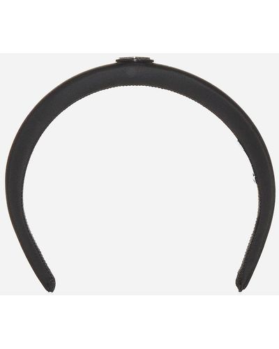Prada Re-nylon Brand-plaque Recycled-nylon Headband - Black