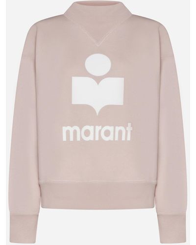 Isabel Marant Moby Logo Cotton-Blend Sweatshirt - Pink