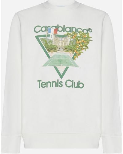Casablancabrand Tennis Club Icon Cotton Sweatshirt - White