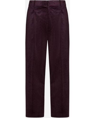 Drole de Monsieur Golfeur Corduroy Trousers - Purple