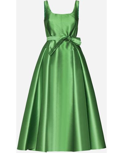 Blanca Vita Arrojado Satin Midi Dress - Green