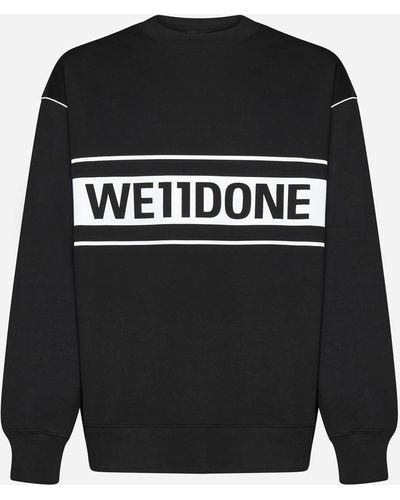 we11done Logo Cotton Sweatshirt - Black