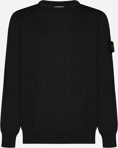 Stone Island Cotton Sweater - Black