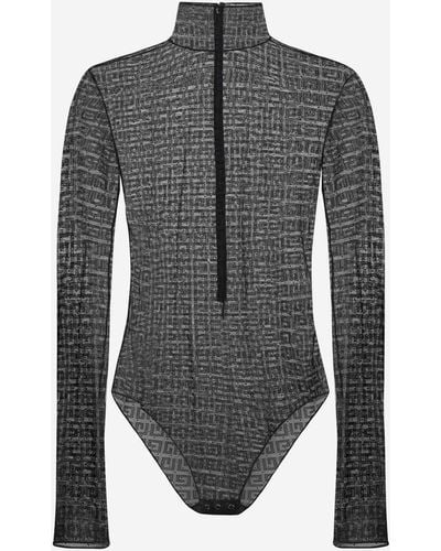 Givenchy 4g Mesh Bodysuit - Gray