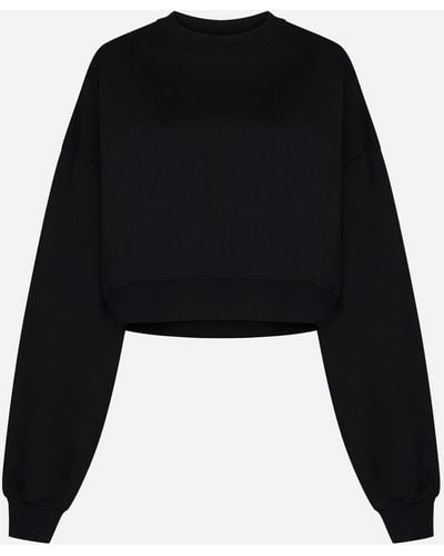 Wardrobe NYC Track Cotton Sweatshirt - Black