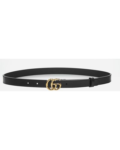 Gucci GG Marmont Leather Belt - White