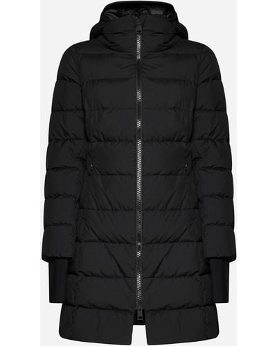 Herno Hooded Quilted Nylon Down Parka - Black