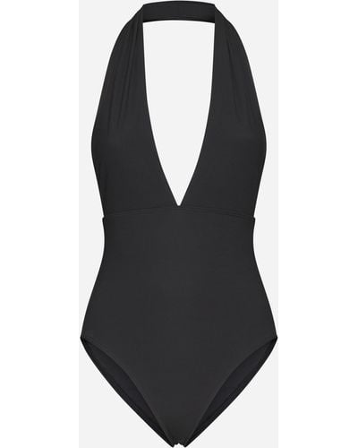Totême Halter-neck Swimsuit - Black