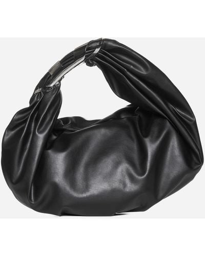 DIESEL Grab-d Leather Medium Hobo Bag - Black