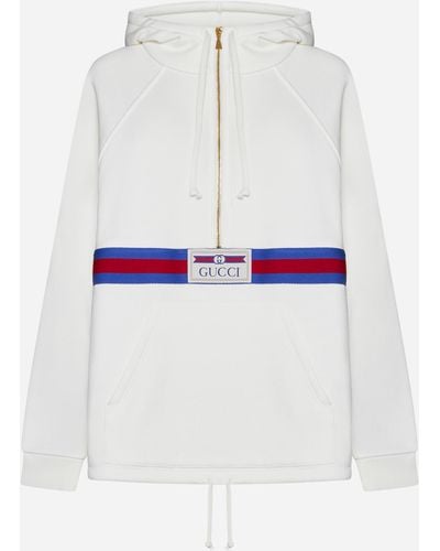 Gucci Oversized Cotton Hoodie - White