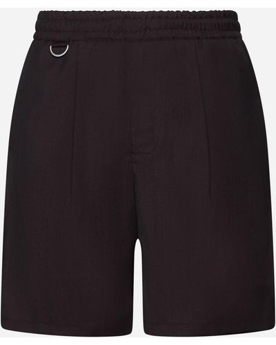 Low Brand Tokyo Wool-blend Shorts - Black