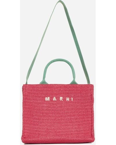 Marni Basket Small Fabric Bag - Pink