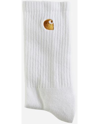 Carhartt Logo Cotton-blend Socks - White