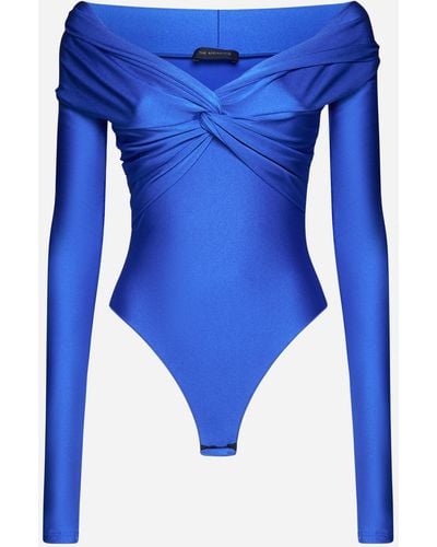 ANDAMANE Kendall Off-shoulder Bodysuit - Blue
