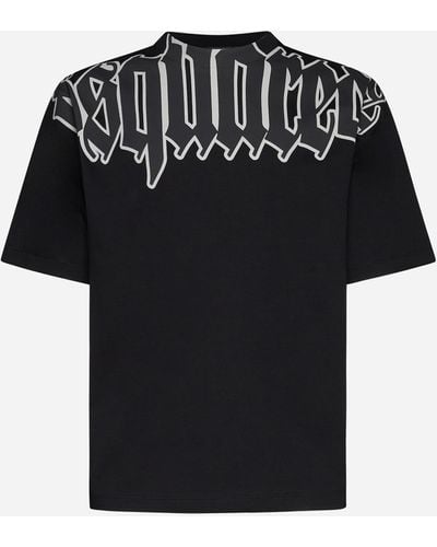 DSquared² Logo Cotton T-shirt - Black