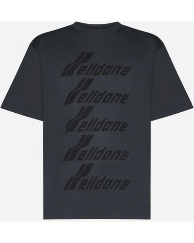 we11done Logo Cotton T-shirt - Black