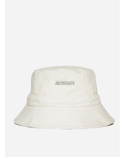 Jacquemus Le Bob Gadjo Canvas Bucket Hat - White